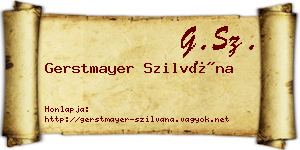 Gerstmayer Szilvána névjegykártya